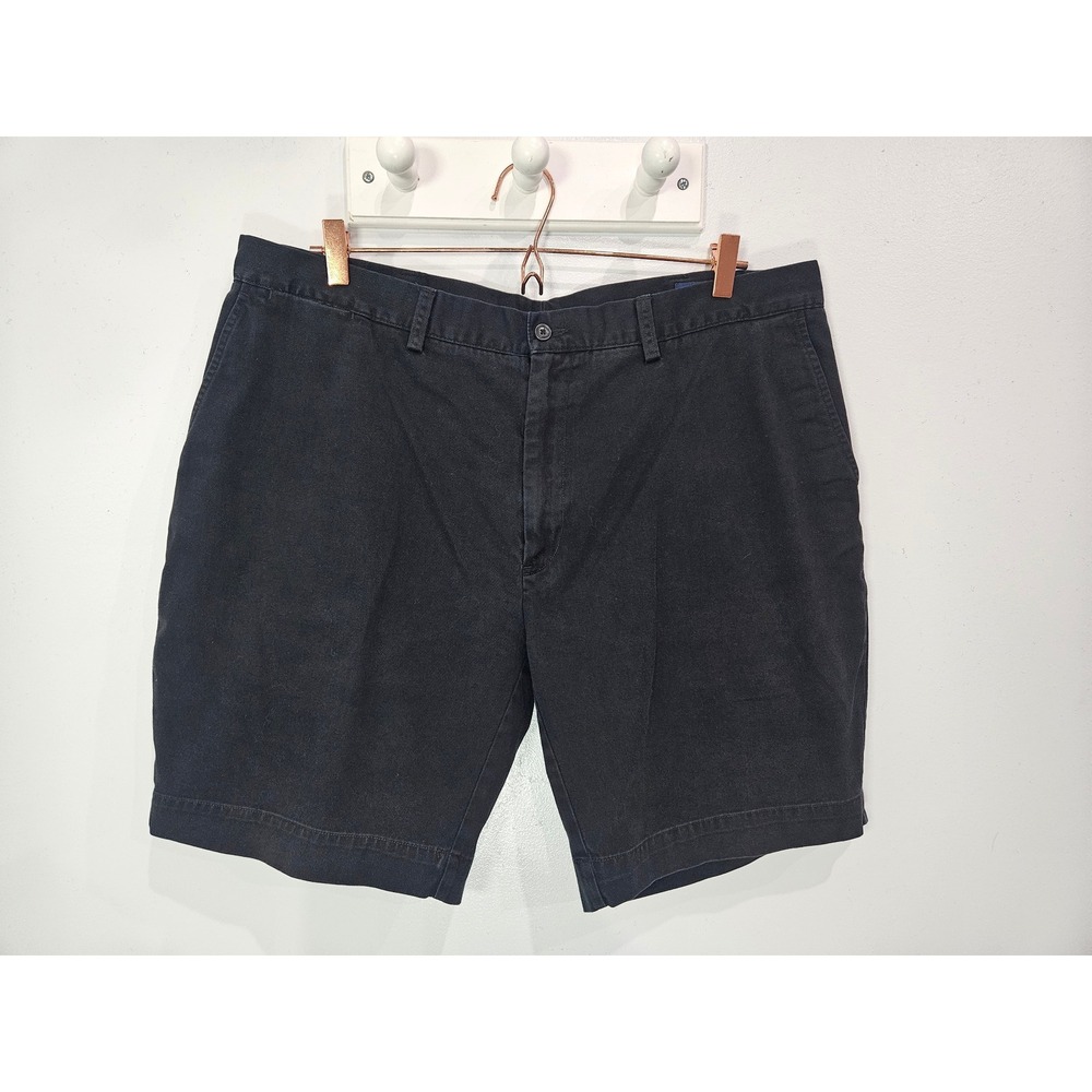 Polo Ralph Lauren Mens Navy Blue Cotton Twill Chino Shorts Size 40 Flat Front